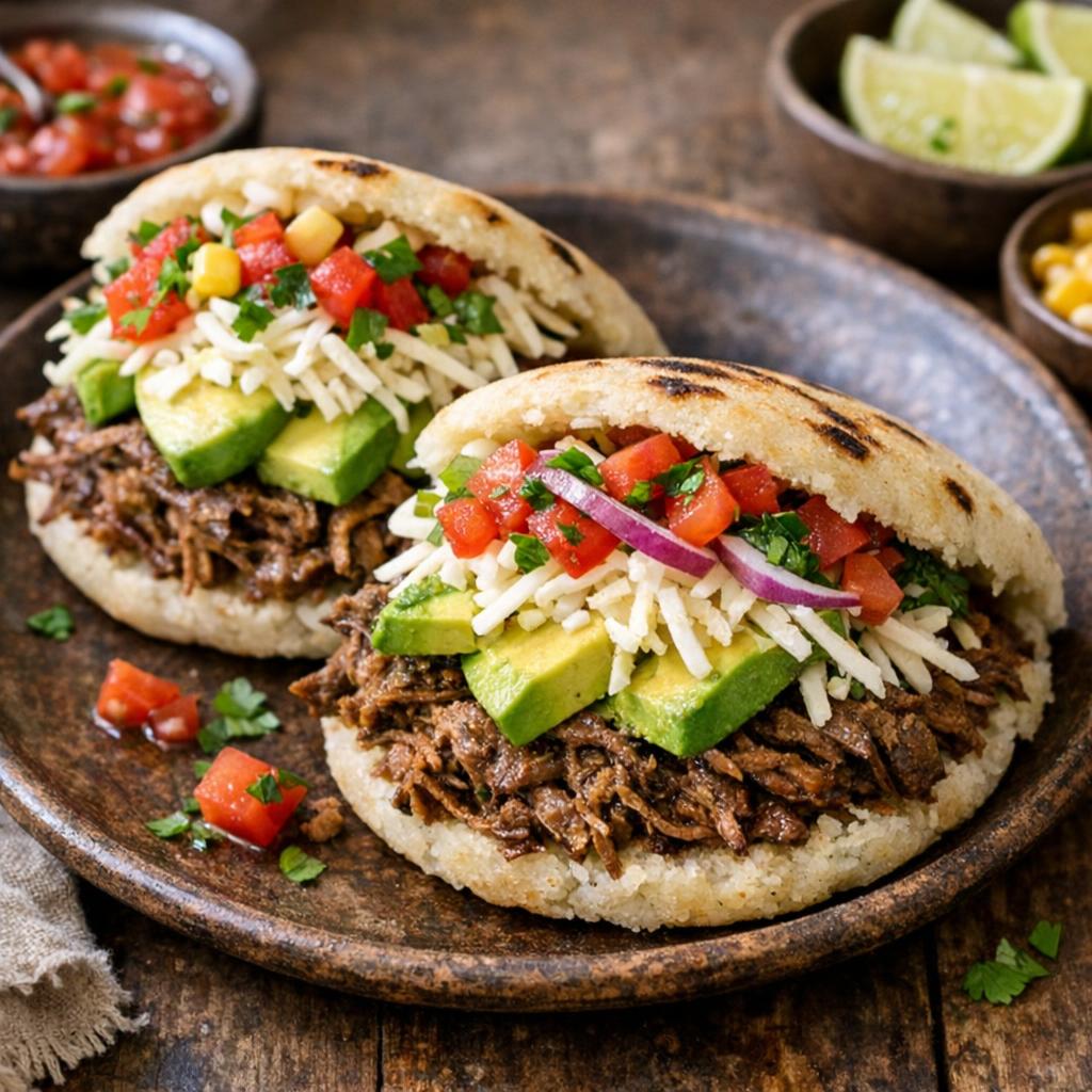 Arepas vénézuéliennes garnies