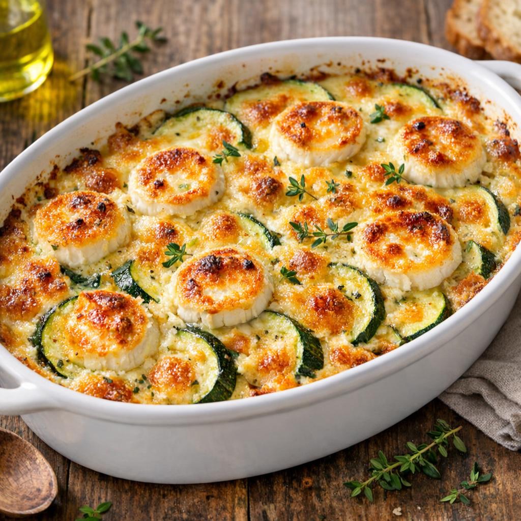 Gratin de courgettes au chèvre