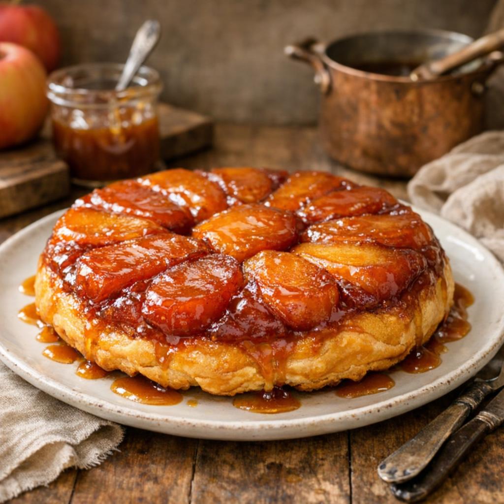Tarte Tatin aux pommes caramélisées
